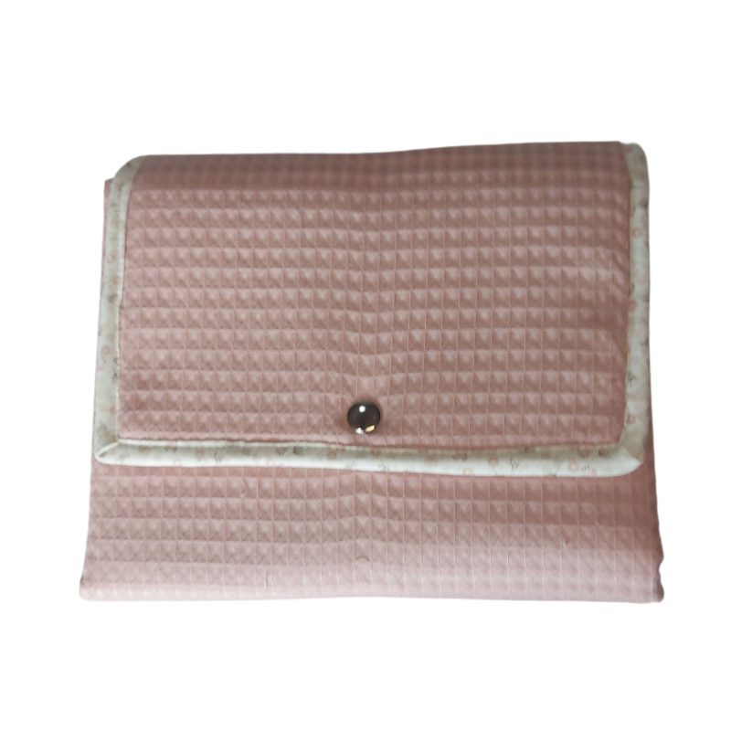 Cambiador wafle rosa empolvado