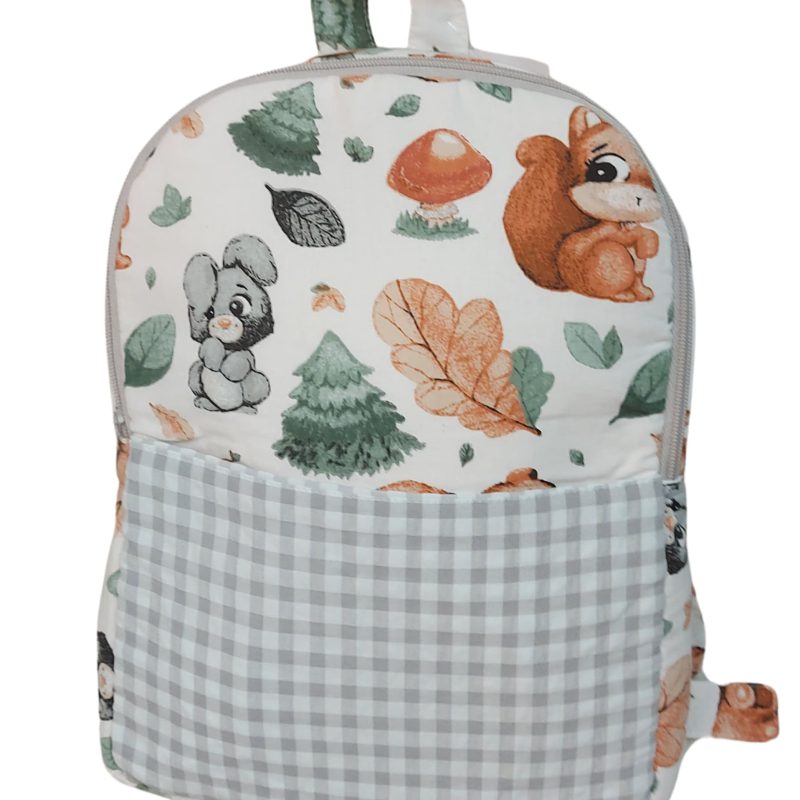 Mochila animales del bosque vichy gris