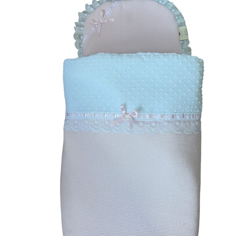 Saco de capazo wafle rosa